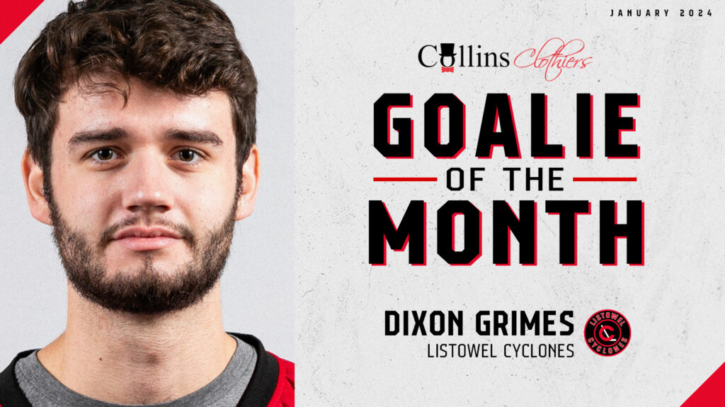 Dixon Grimes Awarded GOJHL Goalie of the Month for January