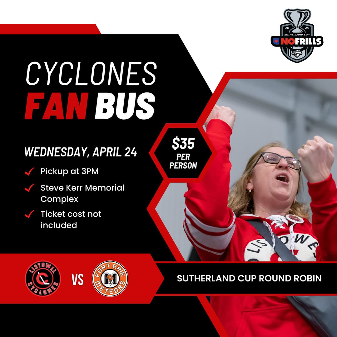 Cyclones Fan Bus for Sutherland Cup Game @ Fort Erie